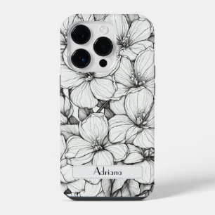 Elegant Wildflowers white and black Case-Mate iPhone 14 Pro Case