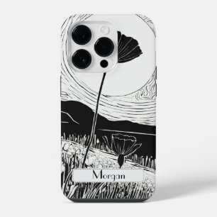 Elegant Wildflowers white and black iPhone 14 Pro Case