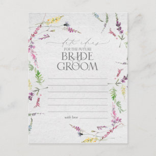 Elegant Wilflower Watercolor Floral Date Ideas Postcard