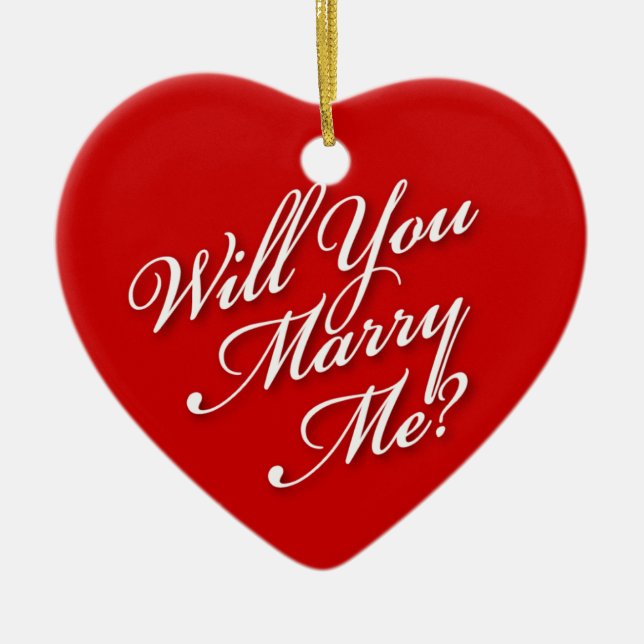 Elegant Will You Marry Me Ornaments (Front)