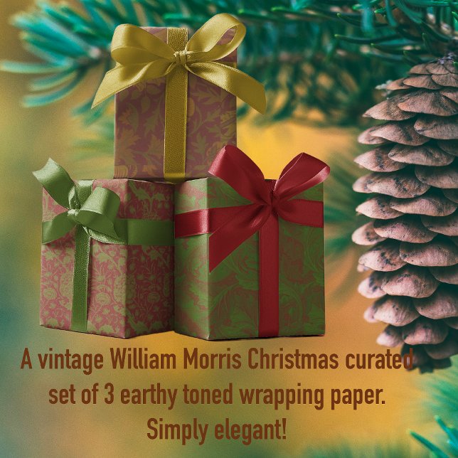 Elegant William Morris Christmas Every Day Wrapping Paper Sheet (Creator Uploaded)
