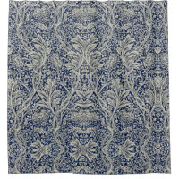 Elegant William Morris Floral Blue White Pattern