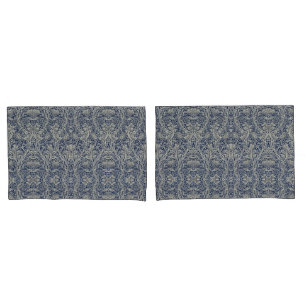 Elegant William Morris Floral Blue White Pattern   Pillowcase