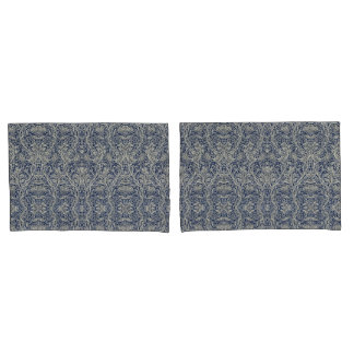 Elegant William Morris Floral Blue White Pattern Pillowcase