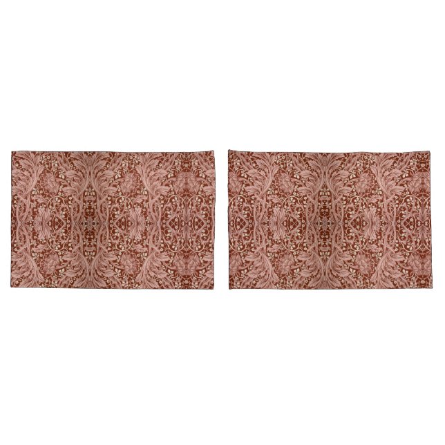 Elegant William Morris Floral Blue White Pattern   Pillowcase (Back-Set)