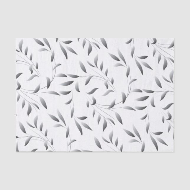 Elegant Willow Leaf Pattern Tissue Paper (Front)
