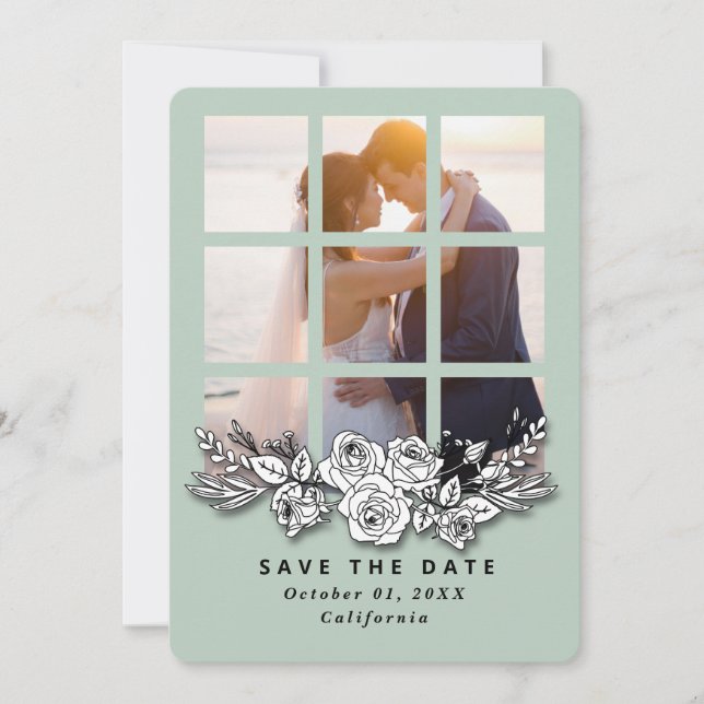 Elegant Window with Image Wedding Save the Date Invitation (Front)