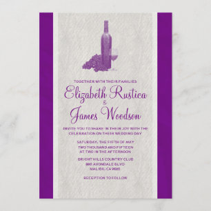 Elegant Wine Bottle Wedding Invitations