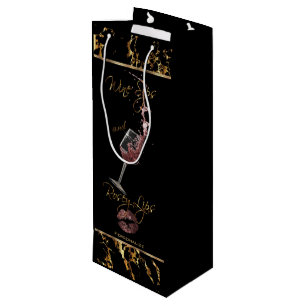 Elegant Wine Sips and Rosey Lips - Thank You Gift Bag