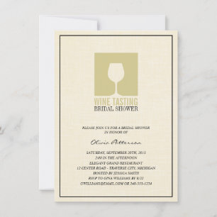 Elegant Wine Tasting Bridal Shower Invitations