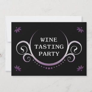 elegant wine tasting party invitations