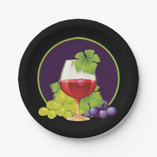 Elegant wine tasting party Paper Placemat Paper Plate