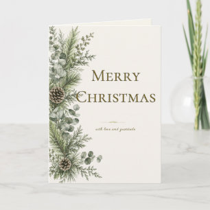Elegant Winter Botanica Christmas Christmas Card