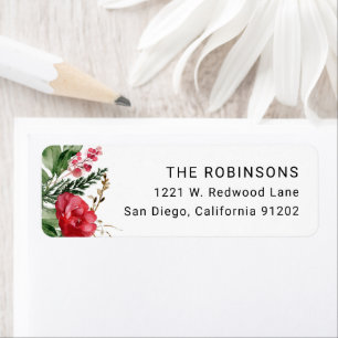 Elegant Winter Botanical Foliage Adresse de retour