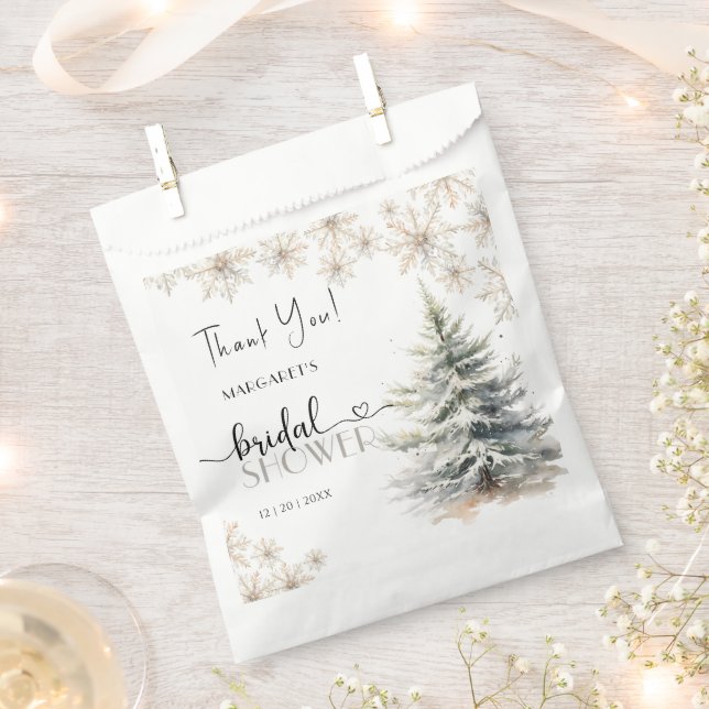 Elegant Winter Bridal Shower  Favour Bag (Clipped)