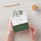 Elegant winter festive evergeen wedding