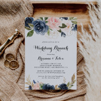 Elegant Winter Floral Calligraphy Wedding Brunch
