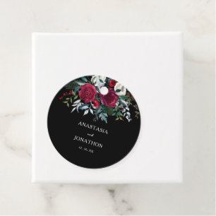 Elegant Winter Floral Christmas Wedding  Favour Tags