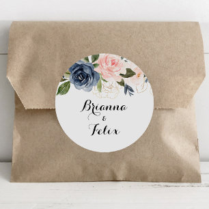 Elegant Winter Floral Wedding Envelope Seals