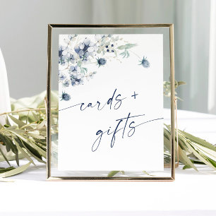 Elegant Winter Foliage Cards & Gifts Wedding Poster