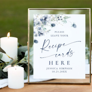 Elegant Winter Foliage Recipe Cards Here Poster