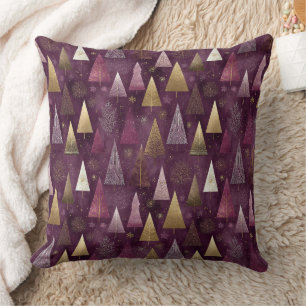 Elegant Winter Forest Christmas Pattern (2) Throw Pillow