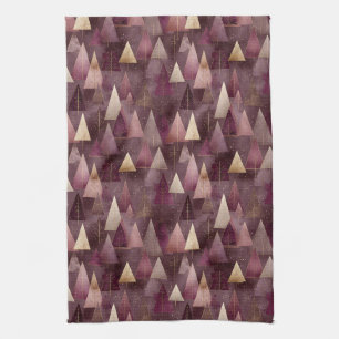 Elegant Winter Forest Christmas Pattern (4) Kitchen Towel