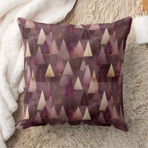 Elegant Winter Forest Christmas Pattern (4) Throw Pillow