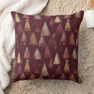 Elegant Winter Forest Christmas Pattern (5) Throw Pillow