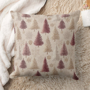 Elegant Winter Forest Christmas Pattern (6) Throw Pillow