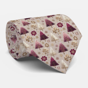 Elegant Winter Forest Christmas Pattern (7) Tie