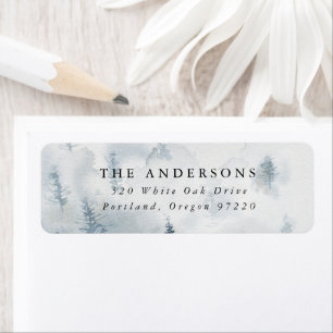 Elegant Winter Forest Return Address Label