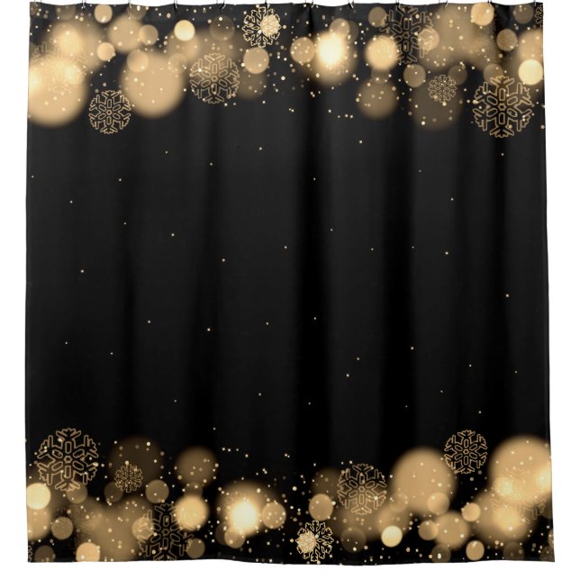 Elegant Winter Gold Snowflake Lights (Front)