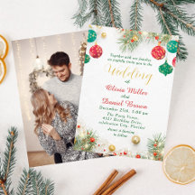 Elegant Winter holiday Christmas Wedding