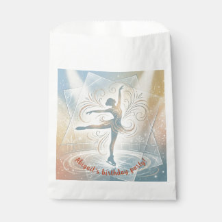 Elegant Winter Ice Skating Birthday  Favour Bag