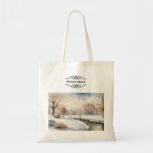 Elegant Winter Kensington Gardens Tote Bag
