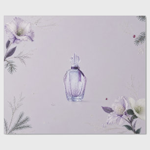 Elegant Winter Perfume Christmas Lavender Wrapping Paper