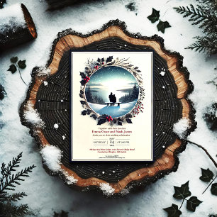 Elegant Winter Romance Wedding Invitation