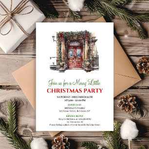 Elegant Winter scene Christmas party invitation