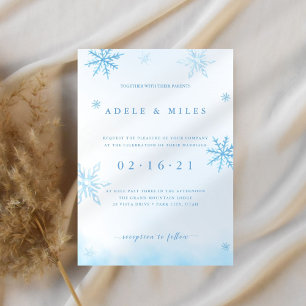 Elegant Winter Snowflake Wedding Invitation