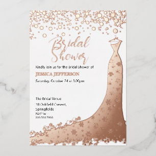 Elegant Winter Snowflakes Bridal Shower Invitation