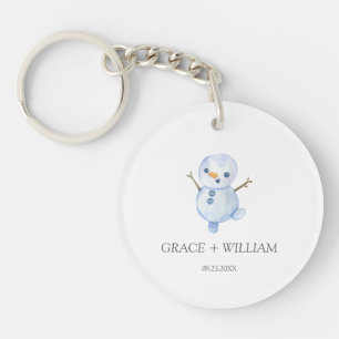  Elegant Winter Snowflakes wedding Keychain