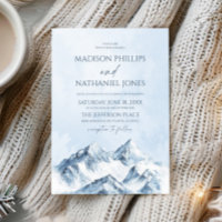 Elegant Winter Snowy Mountain Landscape Wedding