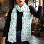 Elegant Winter Teal Snowflake Christmas Scarf<br><div class="desc">Wrap yourself in holiday elegance with this beautiful chiffon scarf featuring a delicate teal snowflake pattern. Perfect for adding a festive touch to any winter outfit, this lightweight and breathable scarf is ideal for both casual and formal occasions. Whether you’re gifting or keeping it for yourself, the timeless snowflake design...</div>