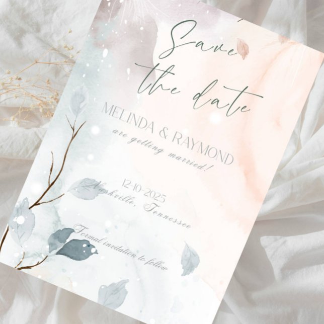 Elegant Winter Wedding Announcement  (Creator Uploaded)