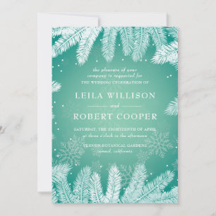 Elegant Winter Wedding Invitation
