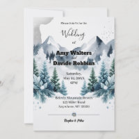 Elegant Winter Wedding Invitation