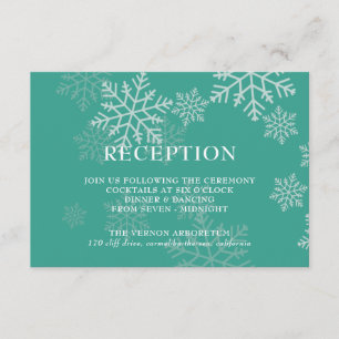 Elegant Winter Wedding Reception Enclosure Card