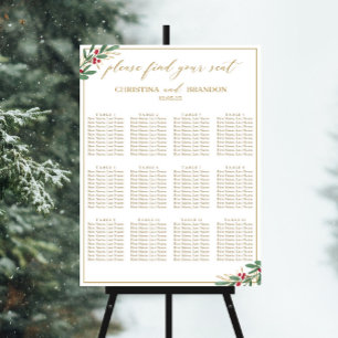 Elegant Winter Wedding Seating Chart