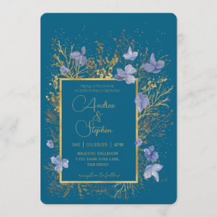 Elegant Wintry Foliage Winter Wedding Invitation